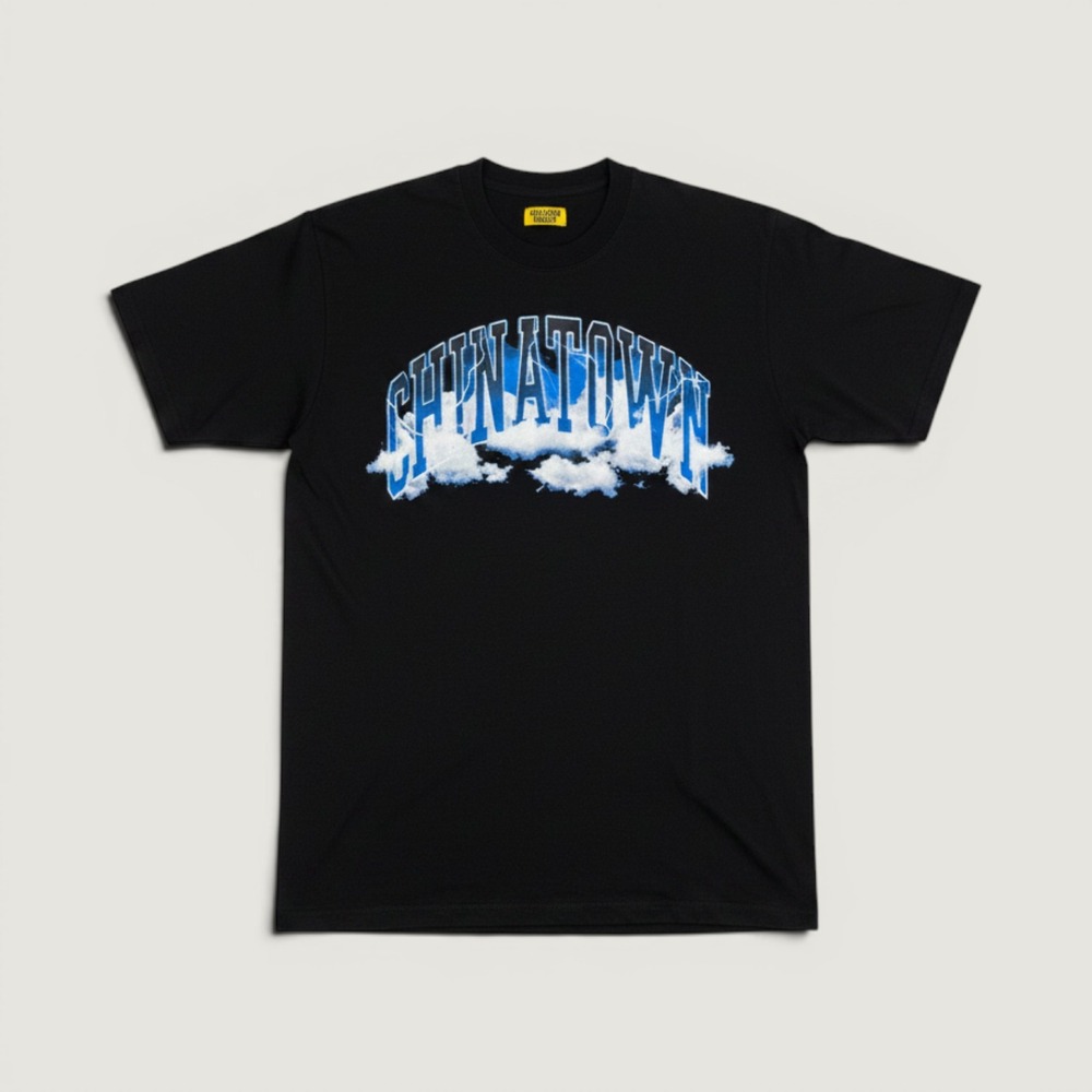 Chinatown Market T Shirt Lightning‎ Cloud Arc Logo Black Large